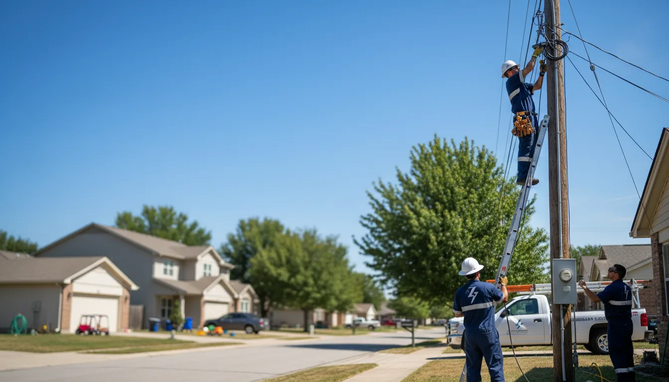 Residential electrician providing installation services in Lodi, TX